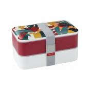 LUNCH BOX ROUGE 2 COMPARTIMENTS 2X60CL 1159323 - Easy Life