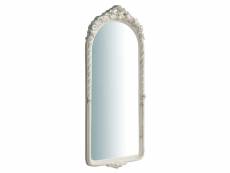 Miroir, miroir mural rectangulaire, à accrocher sur la paroi horizontale verticale, shabby chic, maquillage, salle de bain, cadre finition blanc antiq