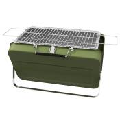 Outsunny Mini barbecue à charbon BBQ portable avec coque de valise barbecue de table pliable pour jardin, camping, pique-nique