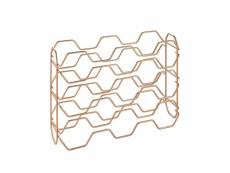 Porte-bouteilles hexagon 15 compartiments série copper