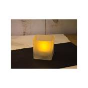 Real candlelight led - square model - 7.5 cm - batteries