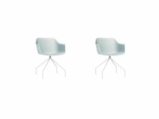 Set 2 chaise araignée - resol - blancfibre de verre, polypropylène, acier peint