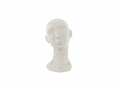 Statue visage en polyrésine - h.28,4 cm - ivoire