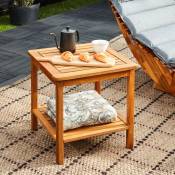 Table basse de jardin en bois d'acacia 45 x 45 cm Table