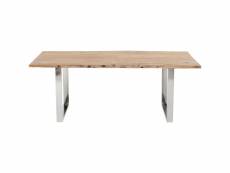 "table harmony acacia chrome 180x90cm kare design"
