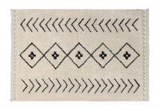 Tapis ethnique design en coton beige 120x170