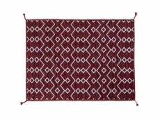 Tapis moderne toronto, style kilim, 100% coton, rouge, 180x120cm 8052773472364