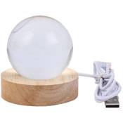 Tlily - Veilleuse Boule de Cristal avec Base led Lampe