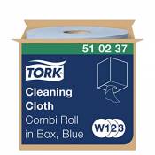 Tork Chiffon de nettoyage bleu W1/2/3, utilisation répétée, 1 x 400 chiffons, 510237