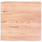 Vidaxl - Dessus de table bois chêne massif traité bordure assortie
