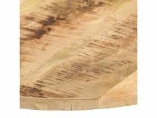 Vidaxl dessus de table bois de manguier solide rond 15-16 mm 50 cm 286000