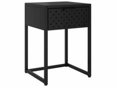 Vidaxl table de chevet noir 38x35x54 cm acier