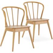 Vs Venta-stock - Pack 2 chaises Brisa en bois coleur chêne - Chêne