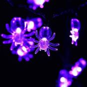 9.5M 50 LEDs Halloween Guirlande Lumineuse Araignée Violet, Guirlandes lumineuses solaires, Guirlande Lumineuse Araignée