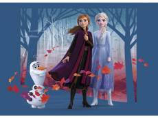 Affiche la reine des neiges anna & elsa bleu, violet et orange - 600667 - 160 x 110 cm 600667