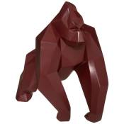 Atmosphera - Statue origami Gorille - H19 - 5 cm créateur d'intérieur - Rouge