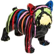 Atmosphera - Statuette chien noir H26,5cm créateur d'intérieur - Noir