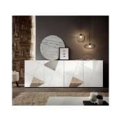 Azura Home Design - Buffet vittoria blanc laqué 241 cm