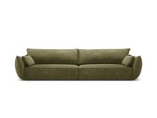 Canapé 4 places en tissu chenille vert