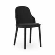 Chaise Allez INDOOR / Assise cuir - Normann Copenhagen noir en cuir