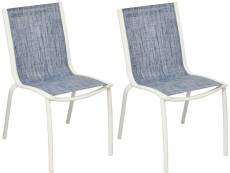 Chaise aluminium textilène linea (lot de 2) jeans