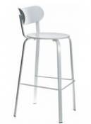 Chaise de bar Stil / H 75 cm - Métal - Lapalma blanc en métal