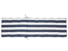 Coussin à rayures bleu marine pour transat de jardin L192cm