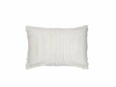 Coussin arc rectangulaire polyester blanc - l 44 x