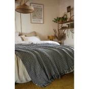 Couvre lit à franges tissé teint Gaspard 240 x 260 cm