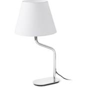 Eterna Lampe de table chrome/blanc 24008-13