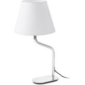 Faro Barcelona - eterna Lampe de table chrome/blanc 24008-13