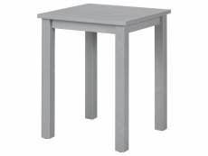 Flix - table d'appoint carrée bois massif vernis gris