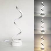 Lampe de table Lampe de chevet Design spirale moderne Lampe de table Dimmable Touch Lampes de chevet Blanc chaud, Luminosité réglable