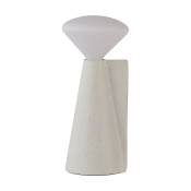 Lampe portable en pierre blanche 8 x 19 cm Mantle -