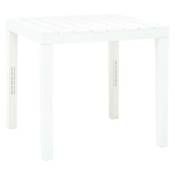 Les Tendances - Table de jardin carrée plastique blanc Komed