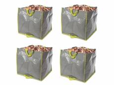 Lot de 4 sacs de jardin multifonctions - polypropylène - 100 l