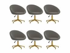 Lot de chaises de salle à manger 6 pcs gris foncé velours - gris - 58,5 x 66,5 x 80 cm