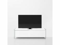 Meuble tv byblos stratifié verre coloris blanc 20101002254