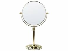 Miroir de maquillage ø 20 cm doré aveyron 368187