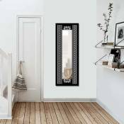 Miroir décoratif rectangulaire Riflesso 40x120cm Motif Ethnique Noir et blanc - Noir