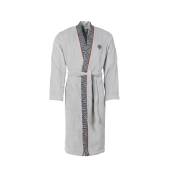 Peignoir homme coton col kimono gris