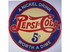 "plaque pepsi cola a nickel drink"