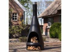 Redfire cheminée kingston 160x60 cm acier noir mat 84050L