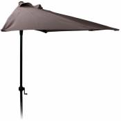 Spetebo - Parasol 250 cm - half-round - couleur : anthracite