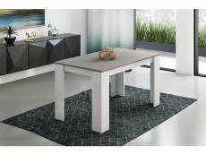 Table à manger, table de salon rectangulaire coloris pin andersen, pin gris - longueur 138 x profondeur 80 x hauteur 75 cm