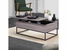 Table basse plateau relevable delano grège design