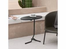 Table d'appoint ovale karlebo 55 x 60 x 30 cm noir