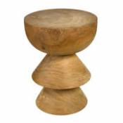 Table d'appoint Skirt / Bois sculpté main - Pols Potten bois naturel en bois