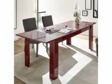 Table extensible 180 cm rouge laqué design paolo 2