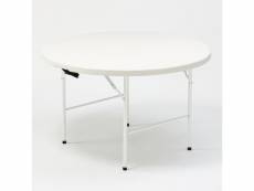Table pliante ronde 122cm pour jardin et camping arthur